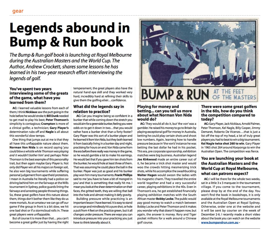 Bump & Run article