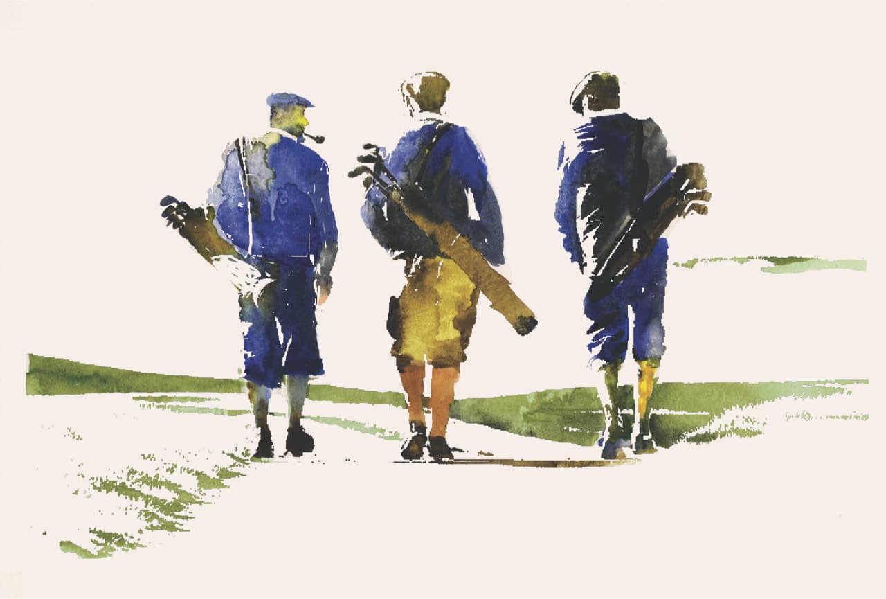 Walking golf course
